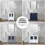 Ensemble de meuble-lavabo D 18,25 po, comptoir en céramique blanche et robinet-210381799-210381795
