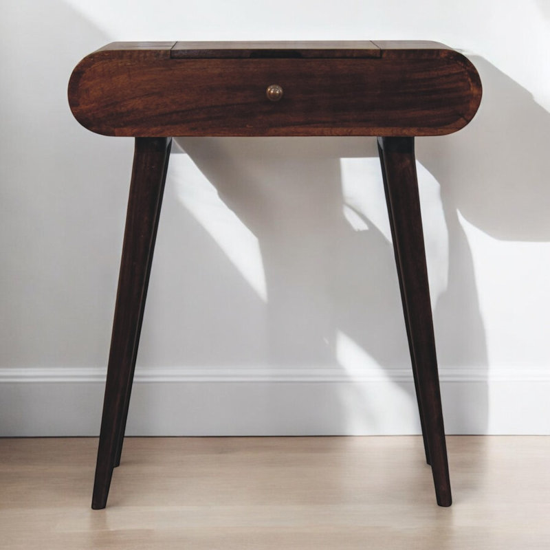 Mini California Walnut Gauer With Foldable Mirror, Noyer