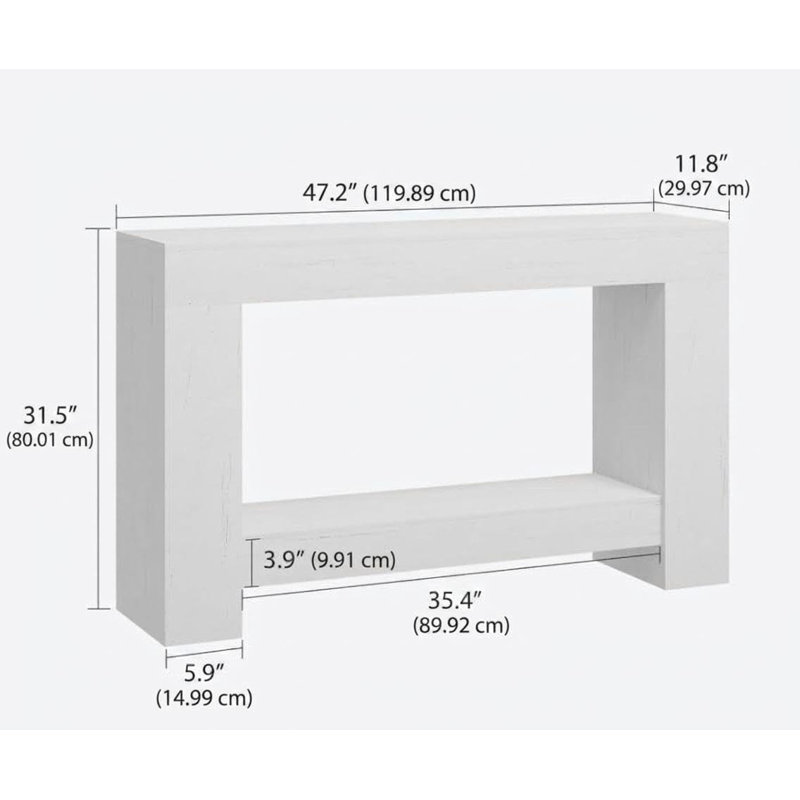 Console Table, 80cm H x 160cm W x 30cm D, White