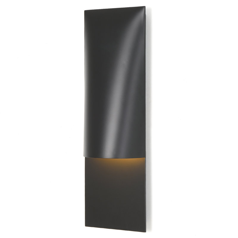 Applique murale 1 lumière à intensité variable 18 po avec abat-jour en métal, Noir