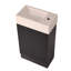 Meuble-lavabo 18,6 po avec lavabo, meuble-lavabo avec tablette à deux niveaux, orienté vers la gauche ou vers la droite-111123731