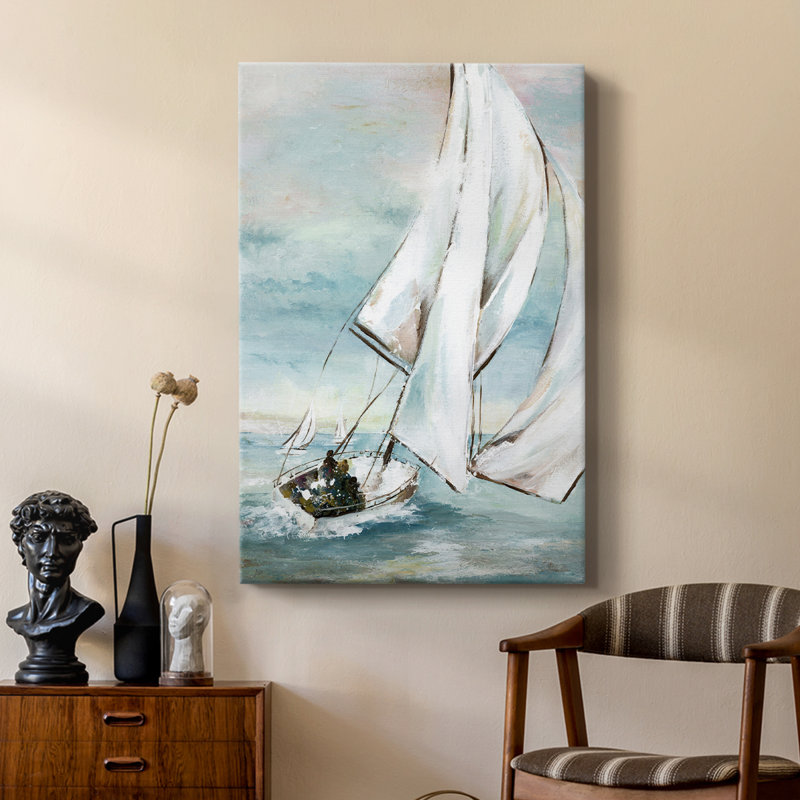 À la voile - galerie Cavas sur mesure, H 12 po x l 8 po