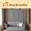 Grand lit escamotable mural avec coussin-51651925