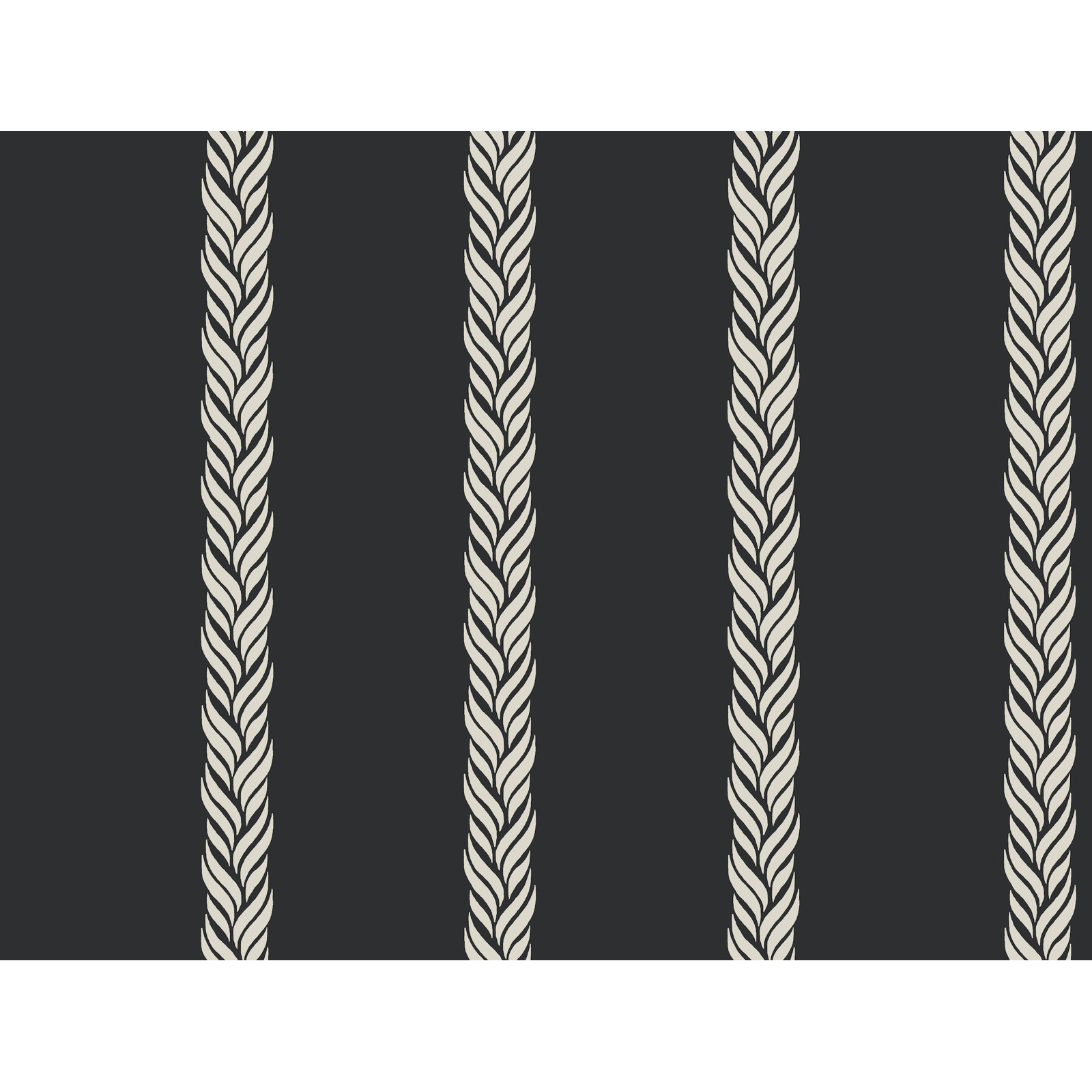 Bowman Striped Wallpaper, Black