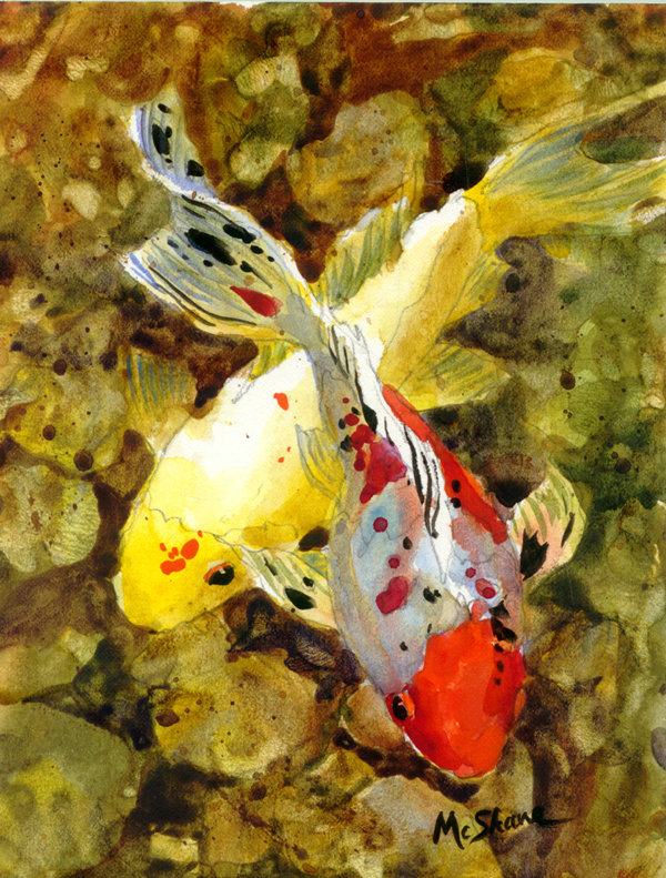 Poisson - Koi Recto-verso Jardin Flag