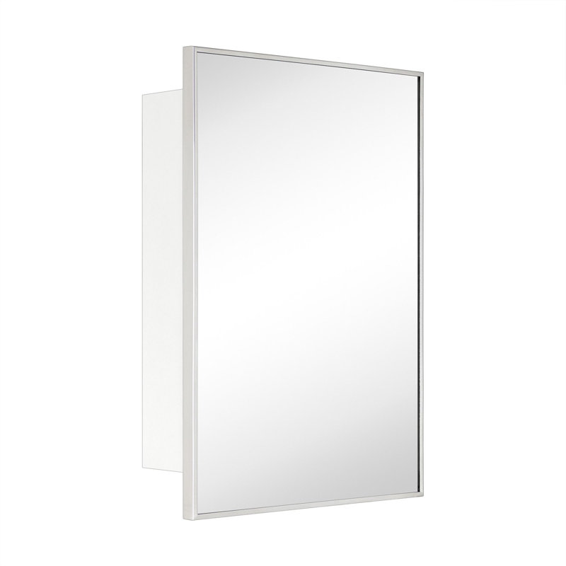 Armoire à pharmacie 16 po x 24 po Velin, H 24 po x l 16,50 po x P 4,84 po, Nickel poli