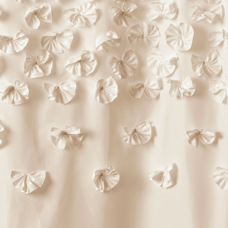Danielo Polyester Shower Curtain, Ivory