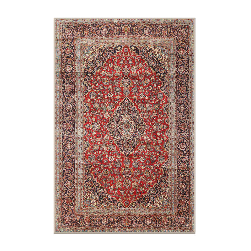Tapis oriental en laine rouge, Rectangle 3 pi x 5 pi
