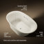 Baignoire encastrée ovale 71-1 / 2 po X 41-1 / 2 po-125076316