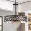 Lustre tambour unique avec détails en cristal Feltman-22375472