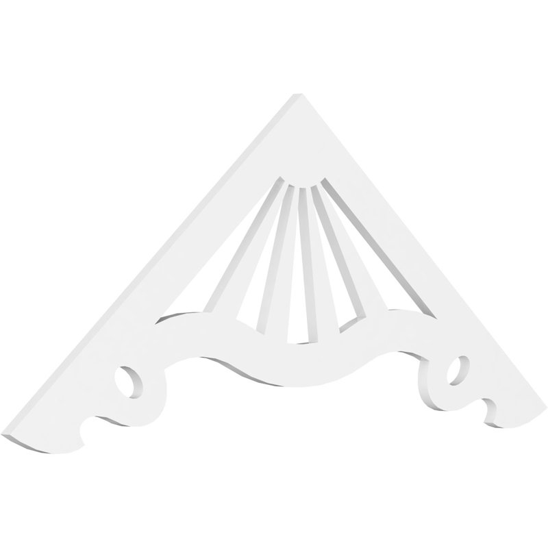 Pignon en PVC de qualité architecturale Marshall, 10 / 12, 48" x 20" x 1", Plastique