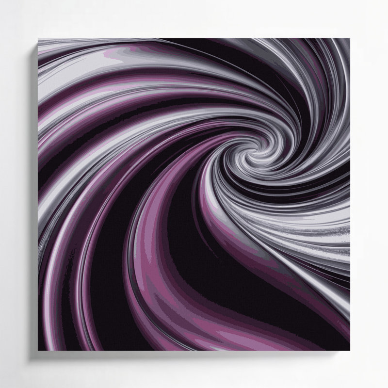 «Gradient Abstract 64», impression sur toile mauve, H 12 po x l 12 po