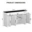 Buffet de 55 po avec tiroirs, rangement en bois pour le bar et le café