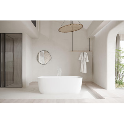 Cavidan 66.94'' x 30.75'' Freestanding Soaking Bathtub