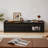 Mirod Modern TV Stand With Ample Storage, Four Drawer Design, Tempered Glass, Built - In Charging Ports And Ambient LED Lighting For Any Decor Style-114223392