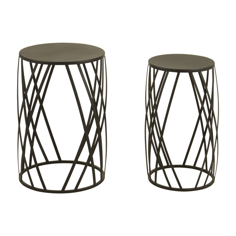 Winterberry Drum Nesting Tables