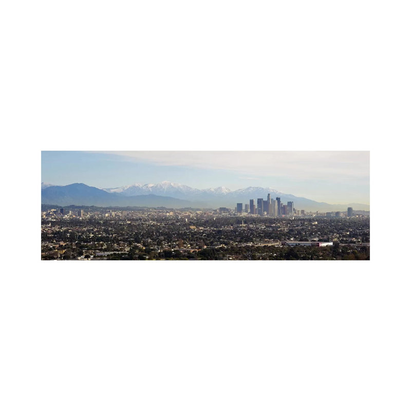 High Angle View Of A City, Los Angeles, California, USA #2 - Wrapped Canvas Panoramic Print
