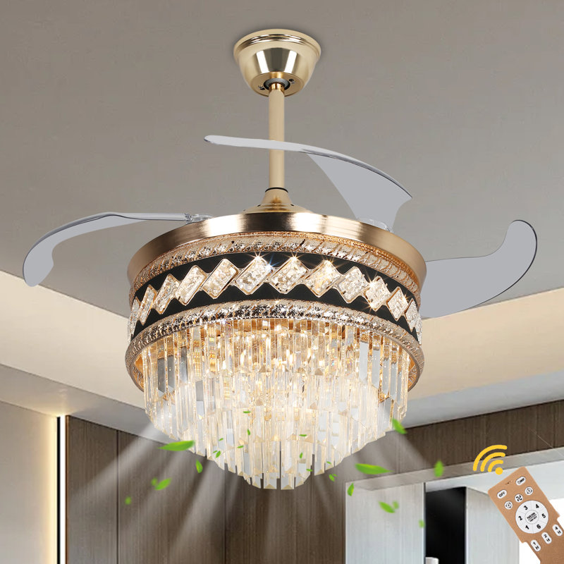 Ventilateur de plafond de 42 po avec lumière et télécommande pour le salon, la chambre à coucher et la salle à manger