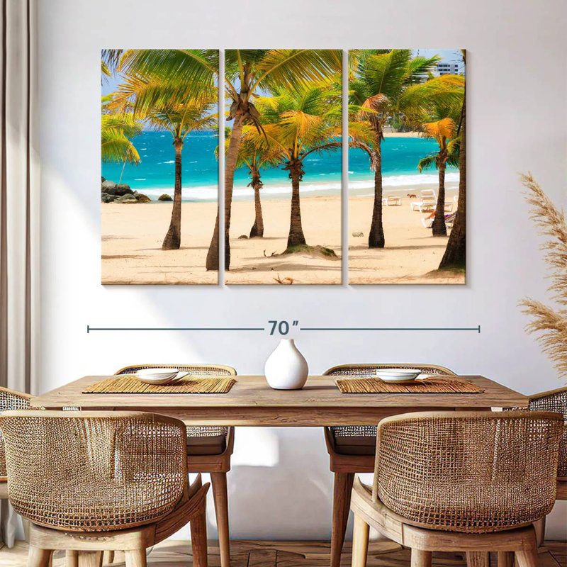 Gillard San Juan, plage des Caraïbes, H 42 po x l 65 po