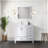 Distressed Grey Bath Vanity 36 In. W X 22 In. D, Left Offset White Quartz Top, And Faucet Set-117978806
