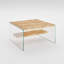 Table basse à tréteaux avec rangement