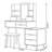 Seven-Drawer Vanity Desk with Integrated LED Mirror and Carved Fluted Details, Makeup Dressing Table with Metal Leg Frame and Included Upholstered Stool, Jewelry Storage Organizer for Bedroom and Apartment