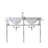 Greyleigh Copeland 60" Stone Oval Bathroom Sink with Overflow