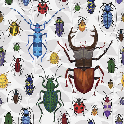 «Jessamin Colorful Bugs On Canvas» par Annapoguliaeva, impression