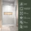 Porte de douche coulissante simple demi-cadre l 44 "- H 48" x H 71 "-110813151