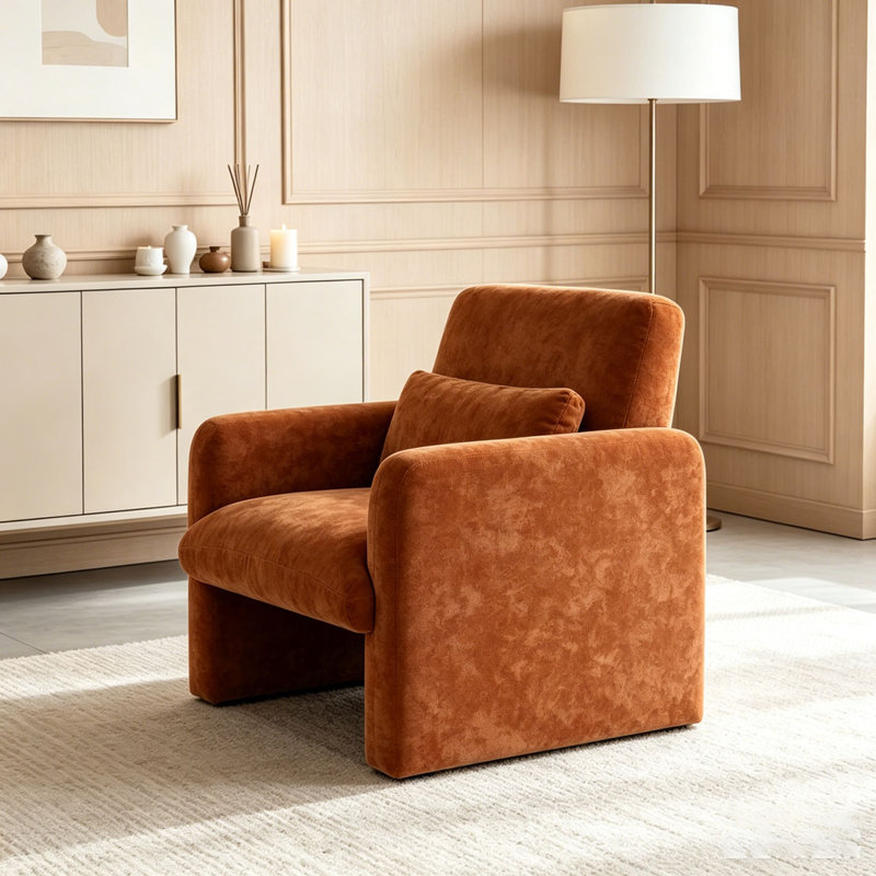 Chaise d'appoint moderne, Orange