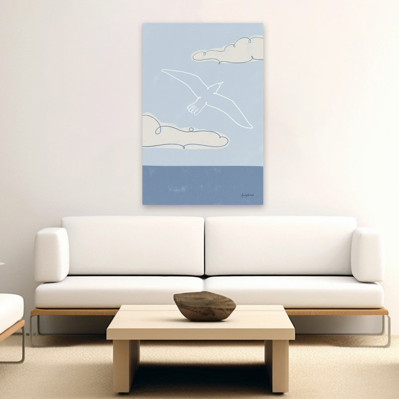 Vol de mouette en vol III, H 60 po x l 40 po
