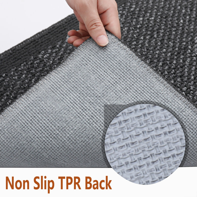 Tapis de cuisine Ebern Designs FX32, Gris, L 47 po x l 24 po