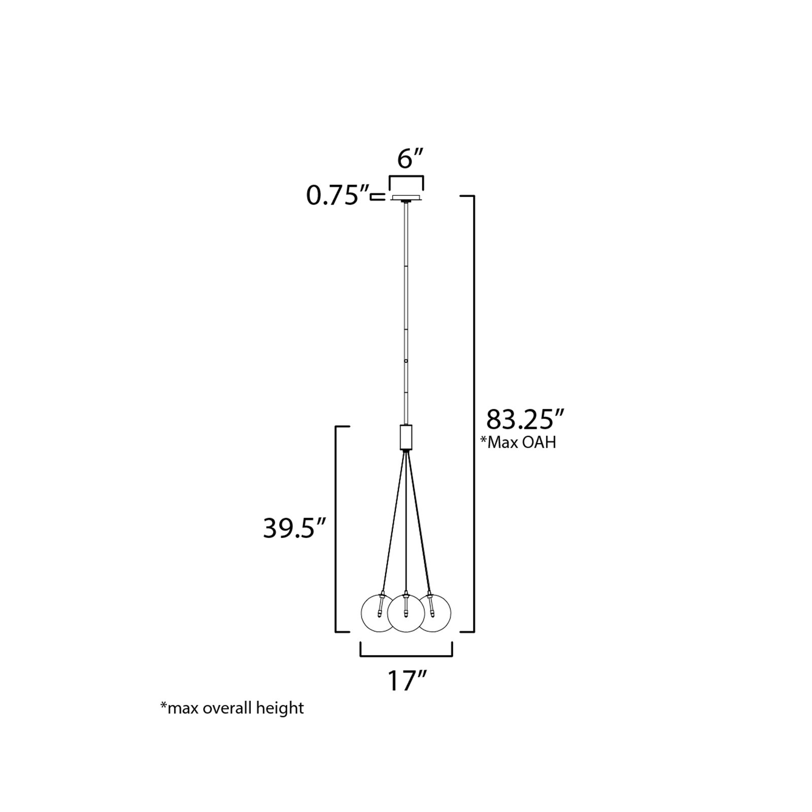 Alikee 4 Light Glass Steel Dimmable Pendant, Clear, Gold