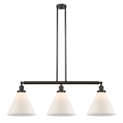 Luminaire suspendu linéaire à 3 lumières pour îlot de cuisine Lemmon