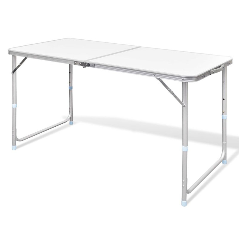 Rectangular Wood Metal Folding Outdoor Camping Table , cm W 60cm cm D, 120 x 60 cm