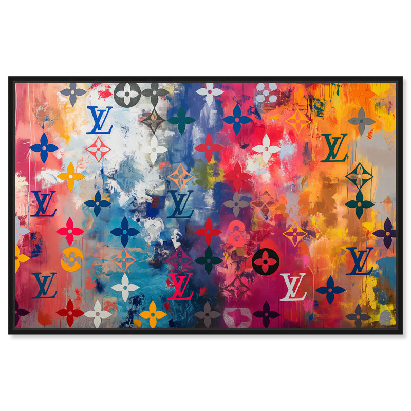 Art urbain glamour sur toile Fashion Spectrum, H 11 po x l 16 po, Cadre noir