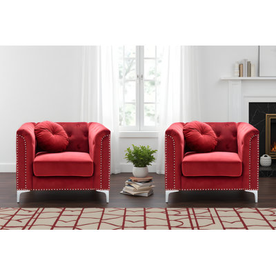 Ensemble de 2 chaises en velours Colmar