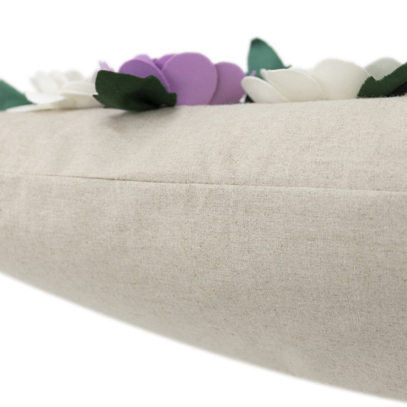 Housse de coussin décoratif, Mauve/blanc