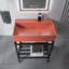 Meuble-lavabo autoportant blanc l 24 po x P 14 po x H 34 po avec plateau en céramique blanche-133529325-133529326