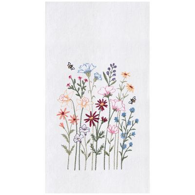 Débarbouillette brodée Botanical Blooms