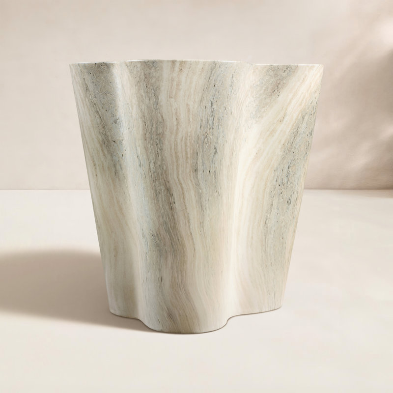 Barrett Slab Table, 22" H x 22" W x 18" D, Travertine 1