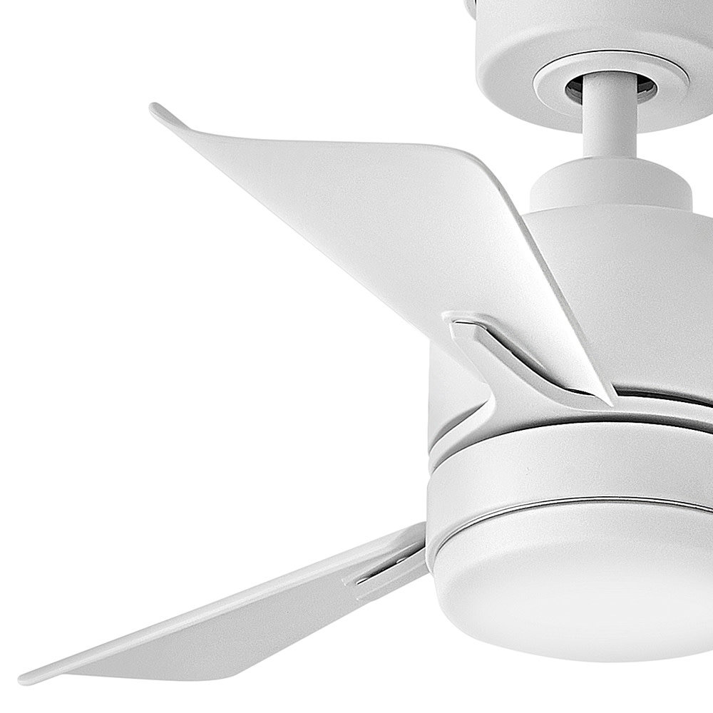 Leventhal 30" Ceiling Fan with Light Kit, Matte White