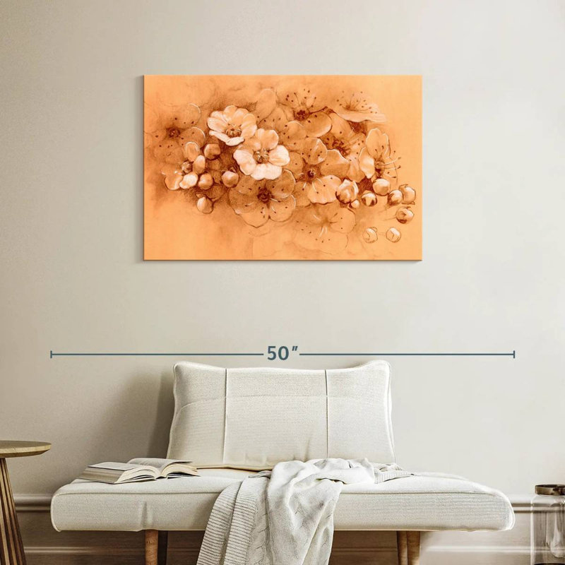 Harnek fleurs de printemps pastel orange