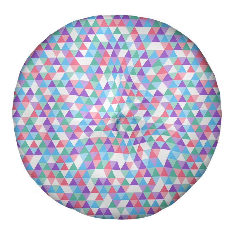 Coussin de sol Katelyn Elizabeth, 26 po x 26 po, Bleu / Rose