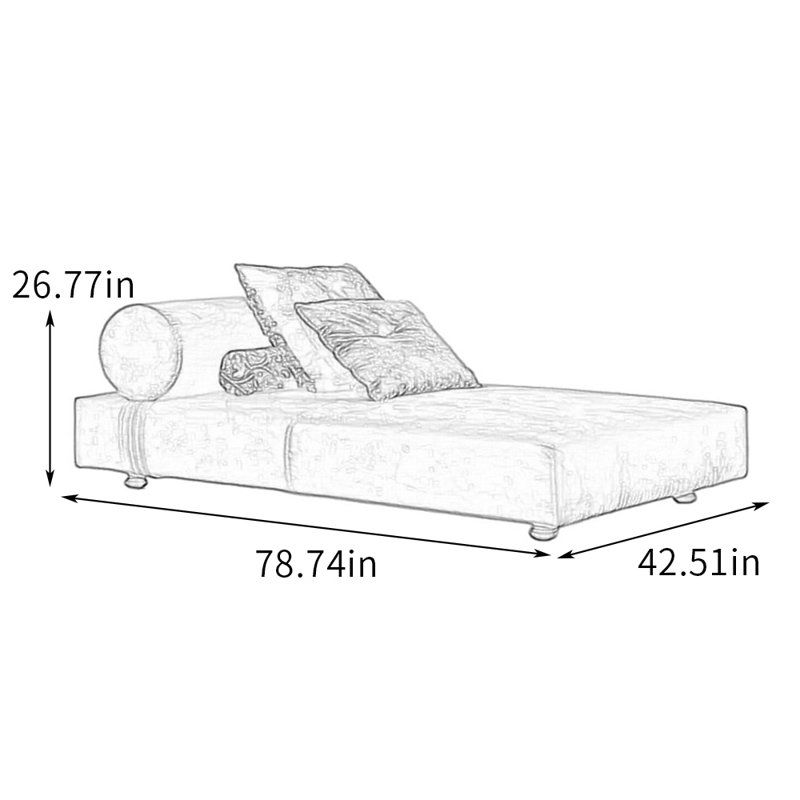 Modern Simple Flannelette Indoor Chaise Lounges