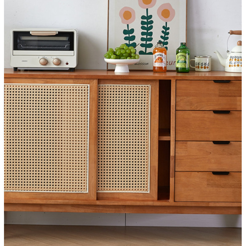 Buffet en bois massif Bridgetta, Brun clair