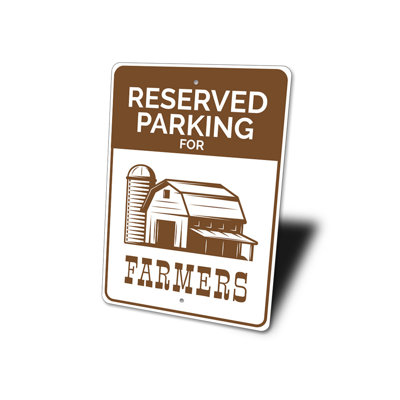 Farmer Parking Aluminum Sign