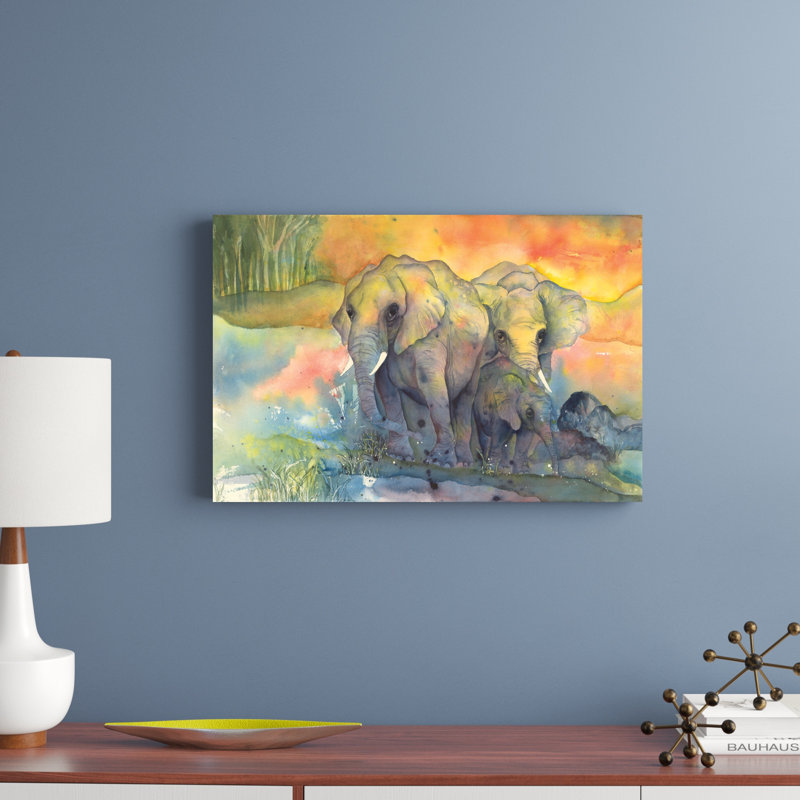 Éléphants, H 20 po x l 30 po x P 1,25 po