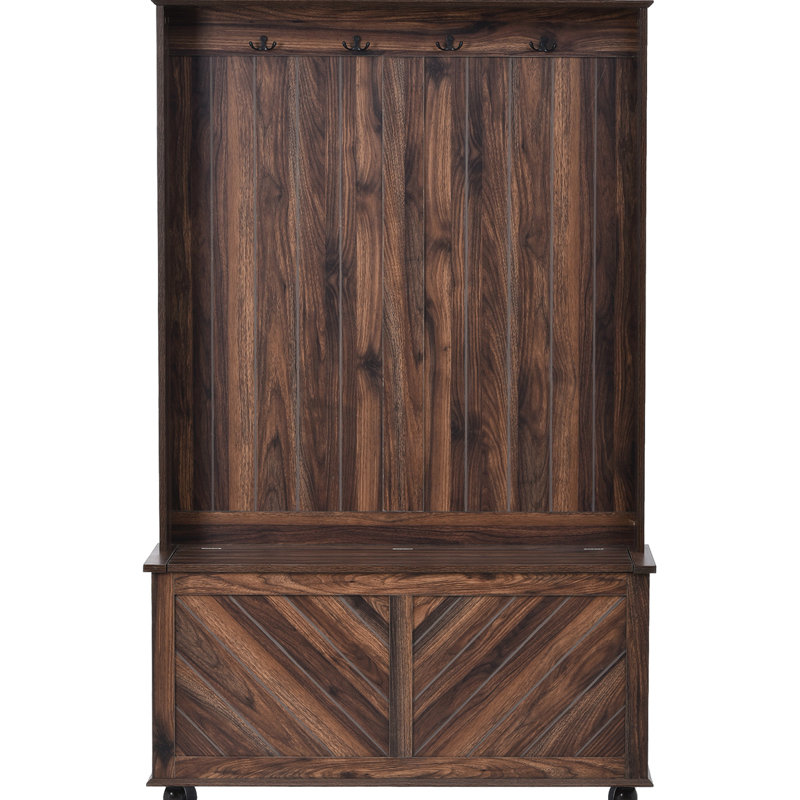 Banc de rangement pour chaussures 2 paires, Brun