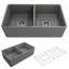 33 in. L Farmhouse Double Basin Kitchen Sink-609481025